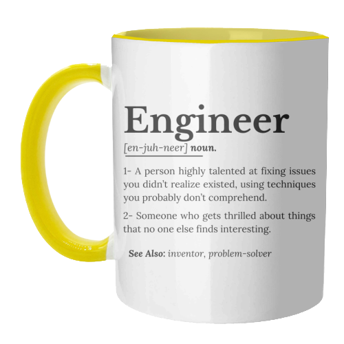 The True Meaning of an Engineer - unique mug by timsal shol