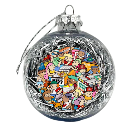 The Vinyl Countdown vintage record mart - xmas bauble by Darren Baxter