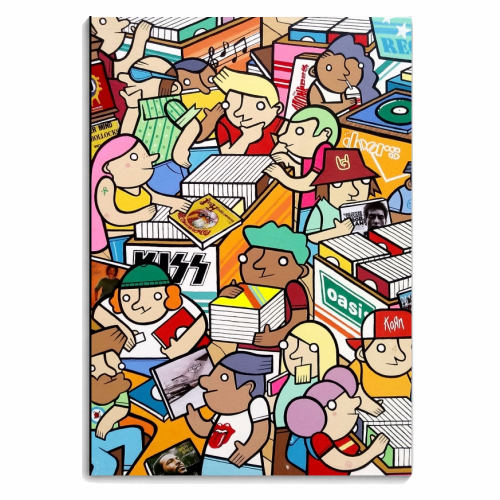 The Vinyl Countdown vintage record mart - personalised A4, A5, A6 notebook by Darren Baxter