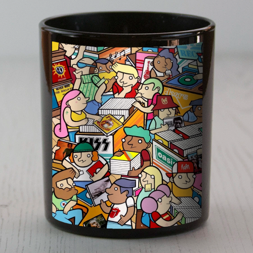 The Vinyl Countdown vintage record mart - scented candle by Darren Baxter