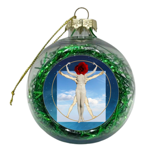 The vitruvian woman - xmas bauble by Maya Land
