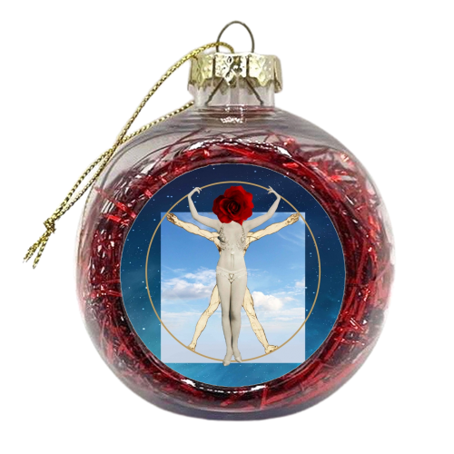 The vitruvian woman - xmas bauble by Maya Land