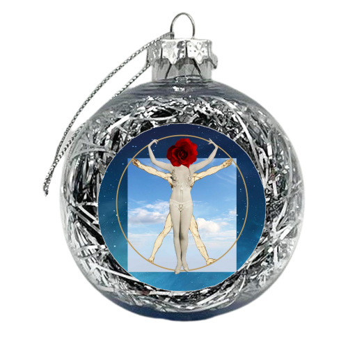 The vitruvian woman - xmas bauble by Maya Land
