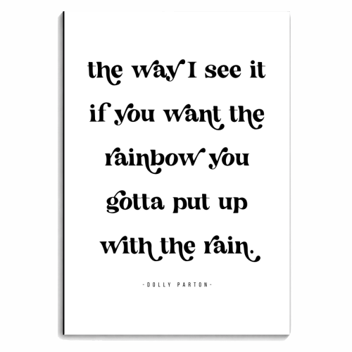 The way I see it if you want the rainbow ... -Dolly Parton Version 2 - personalised A4, A5, A6 notebook by Toni Scott