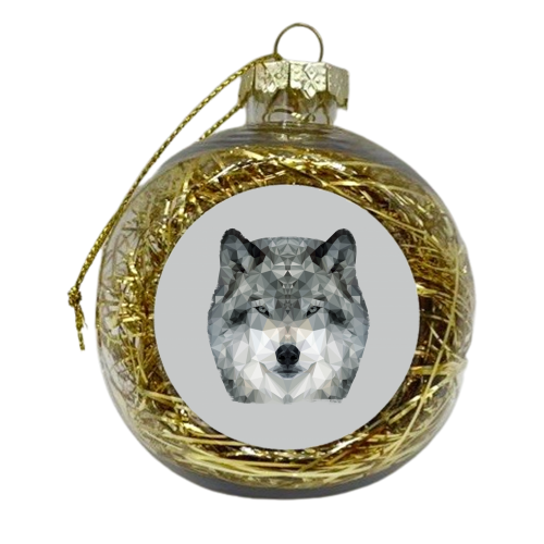 The Wolf - xmas bauble by petegrev