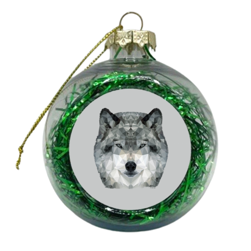 The Wolf - xmas bauble by petegrev