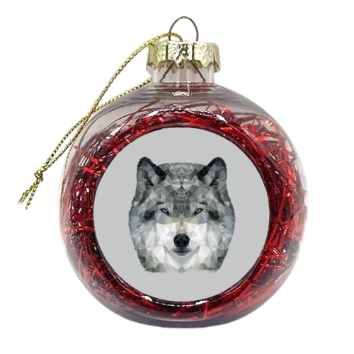 The Wolf - xmas bauble by petegrev