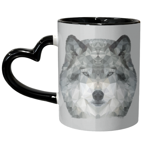 The Wolf - unique mug by petegrev