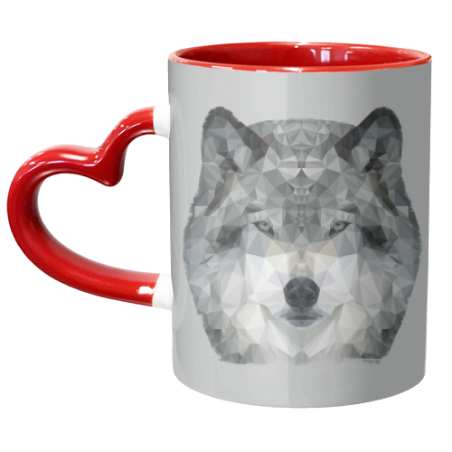 The Wolf - unique mug by petegrev