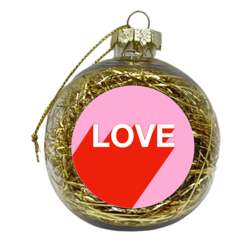 The Word Is Love - xmas bauble by Adam Regester