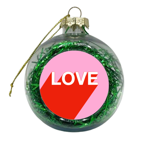 The Word Is Love - xmas bauble by Adam Regester