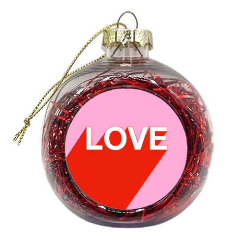 The Word Is Love - xmas bauble by Adam Regester