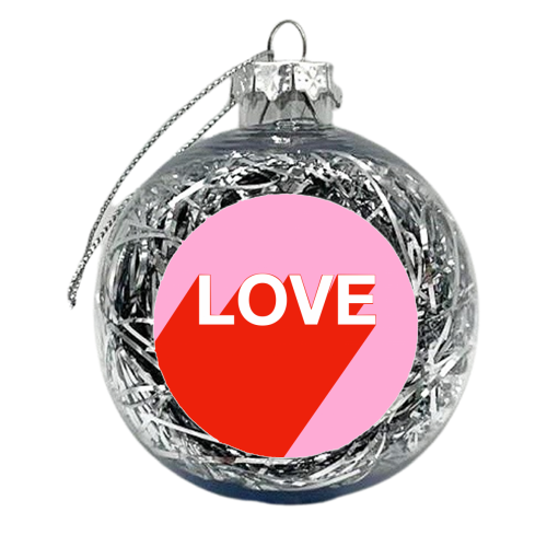 The Word Is Love - xmas bauble by Adam Regester