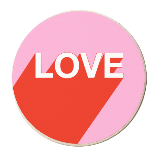 The Word Is Love - personalised beer coaster by Adam Regester