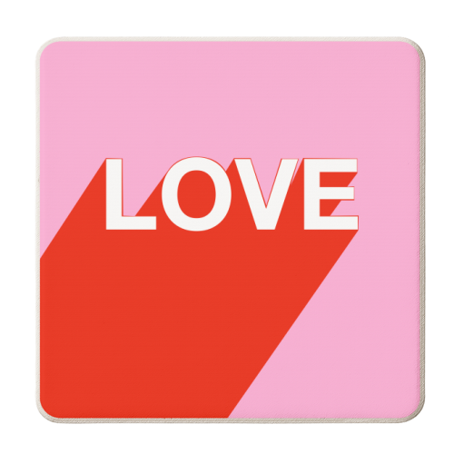 The Word Is Love - personalised beer coaster by Adam Regester