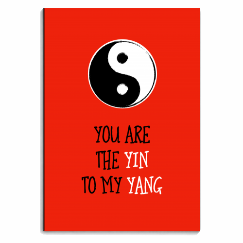 The Yin To My Yang - personalised A4, A5, A6 notebook by Adam Regester