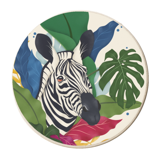 The Zebra - personalised beer coaster by Fatpings_studio