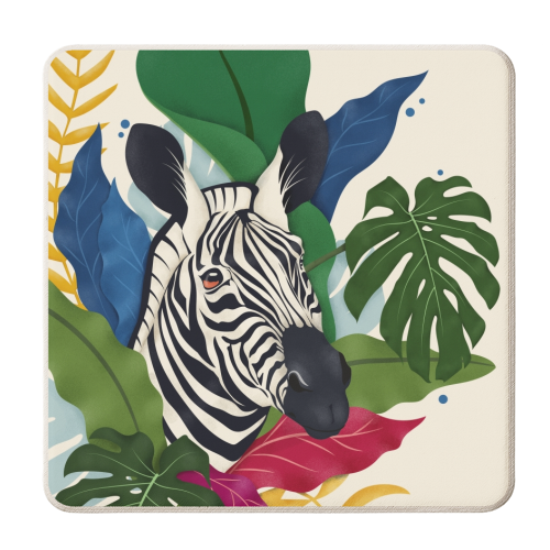 The Zebra - personalised beer coaster by Fatpings_studio