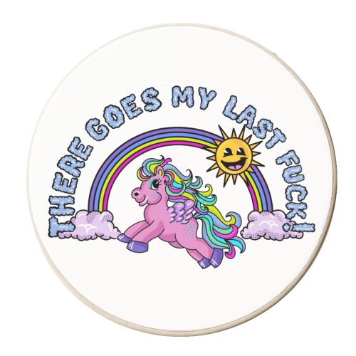 THERE GOES MY LAST F**K - personalised beer coaster by Wallace Elizabeth