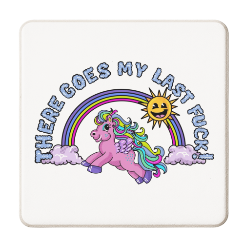 THERE GOES MY LAST F**K - personalised beer coaster by Wallace Elizabeth