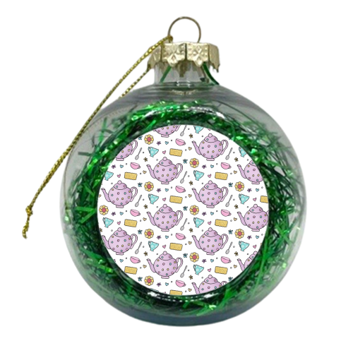 There\'s Always time for Tea - xmas bauble by Jilly Tait