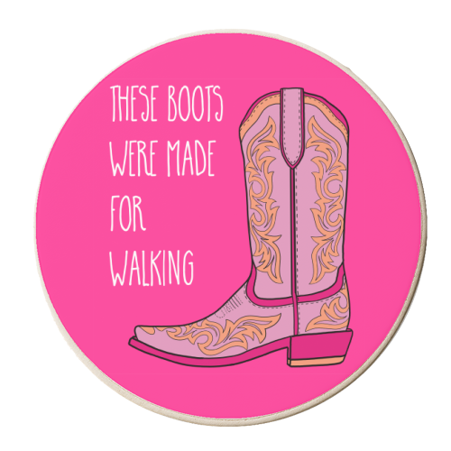 These Boot Were Made For Walking - personalised beer coaster by Adam Regester