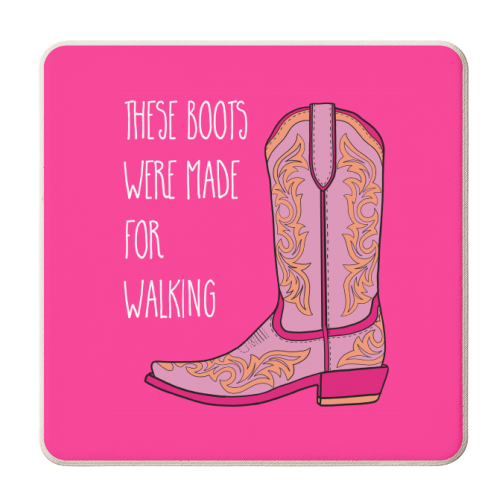These Boot Were Made For Walking - personalised beer coaster by Adam Regester