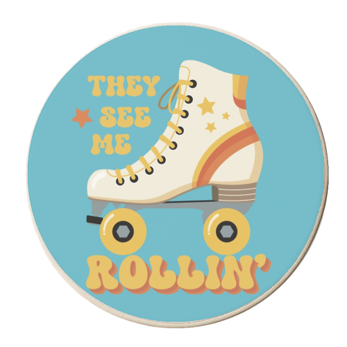 They see me rollin' - personalised beer coaster by Giddy Kipper