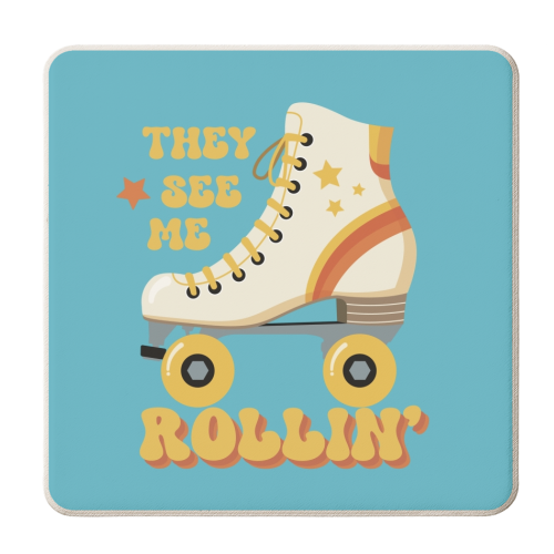 They see me rollin' - personalised beer coaster by Giddy Kipper