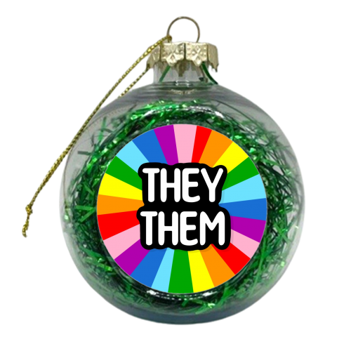 They them lgbtq+ - xmas bauble by The Girl Next Draw