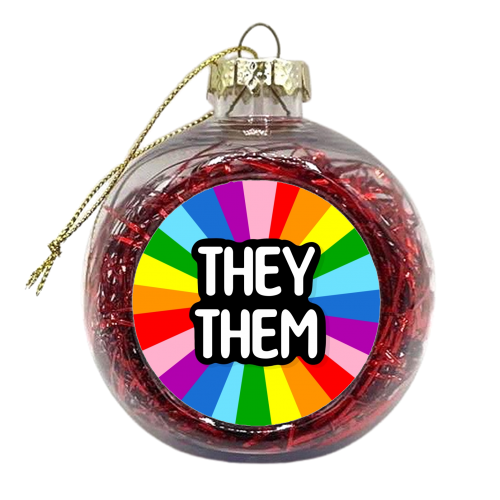 They them lgbtq+ - xmas bauble by The Girl Next Draw