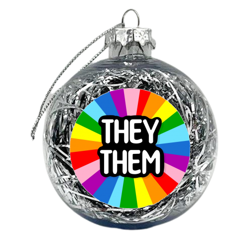 They them lgbtq+ - xmas bauble by The Girl Next Draw
