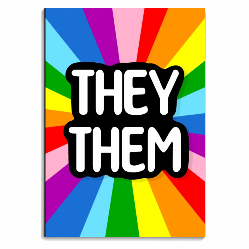 They them lgbtq+ - personalised A4, A5, A6 notebook by The Girl Next Draw