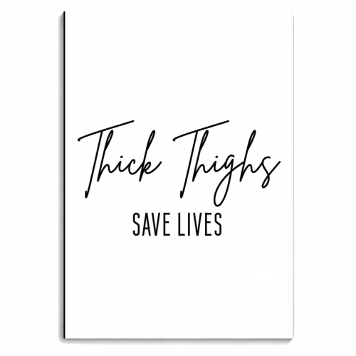 Thick Thighs Save Lives - personalised A4, A5, A6 notebook by Sarah Talbot-Goldman