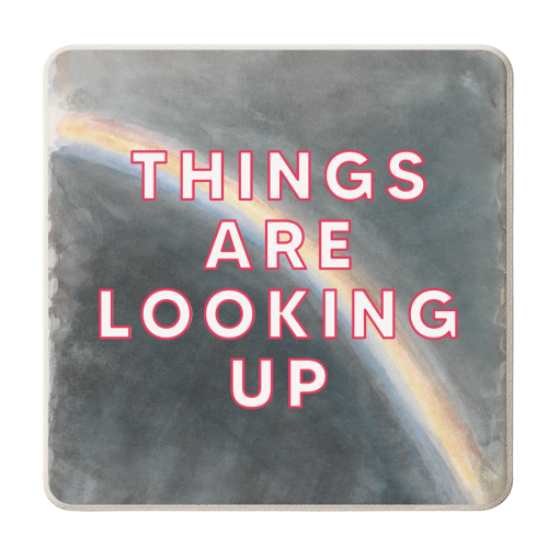 Things Are Looking Up - personalised beer coaster by The 13 Prints