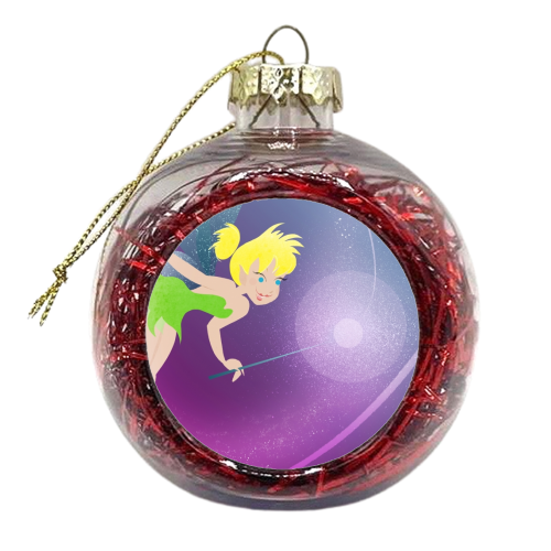 Think Happy Thoughts... - xmas bauble by Amy Lewis