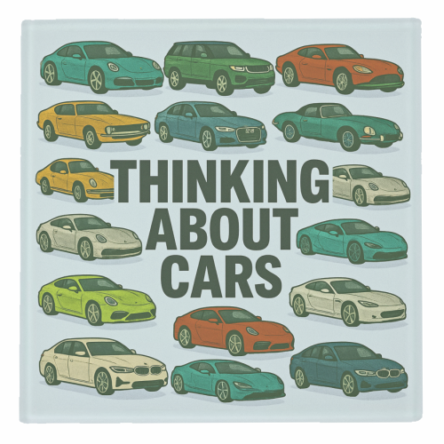 Thinking About Cars - personalised beer coaster by Ms Doodle