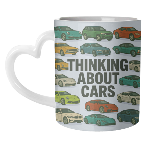 Thinking About Cars - unique mug by Ms Doodle