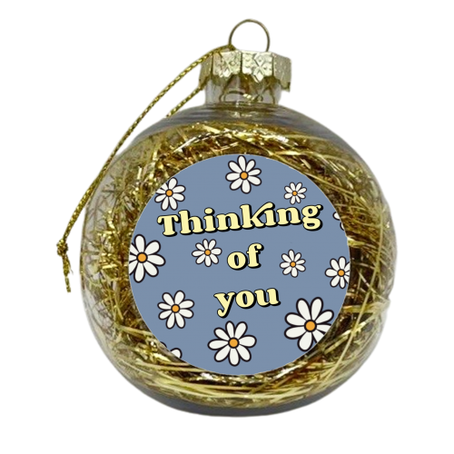Thinking of you floral print - xmas bauble by The Girl Next Draw
