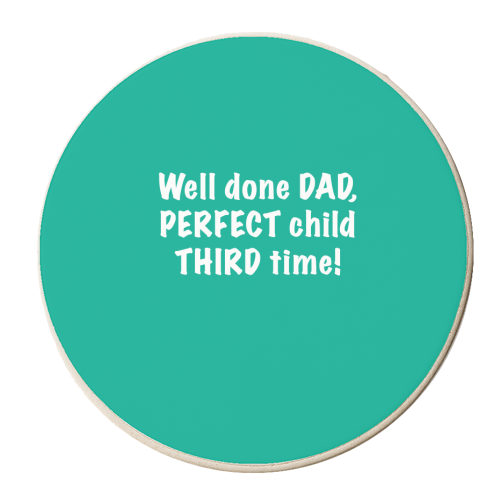 Third time - personalised beer coaster by The Boy and the Bear