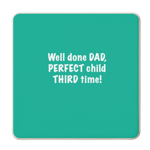 Third time - personalised beer coaster by The Boy and the Bear