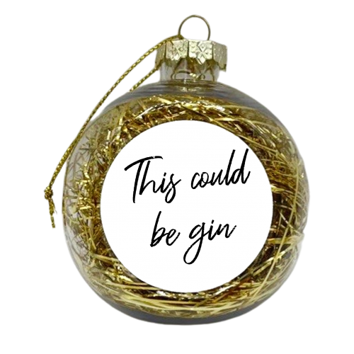 This could be gin typography - xmas bauble by The Girl Next Draw