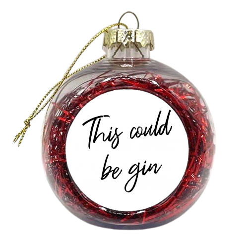 This could be gin typography - xmas bauble by The Girl Next Draw