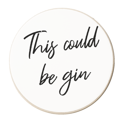 This could be gin typography - personalised beer coaster by The Girl Next Draw