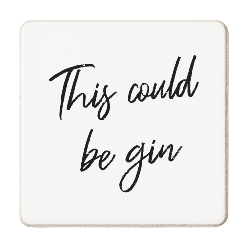 This could be gin typography - personalised beer coaster by The Girl Next Draw