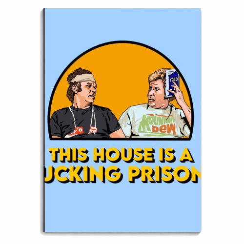 This House Is A F****** Prison! - personalised A4, A5, A6 notebook by Wallace Elizabeth