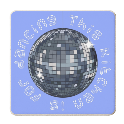 This kitchen is for dancing disco - personalised beer coaster by The Girl Next Draw