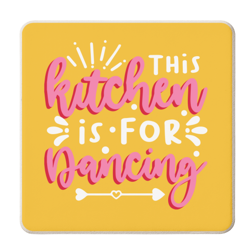 This Kitchen is for Dancing - personalised beer coaster by AbiGoLucky
