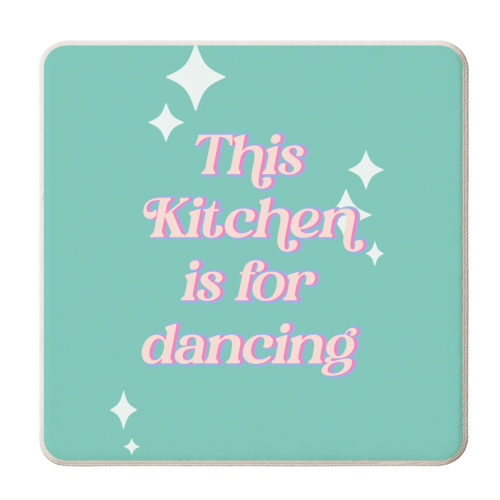 This Kitchen is for dancing - personalised beer coaster by Georgia B Designs