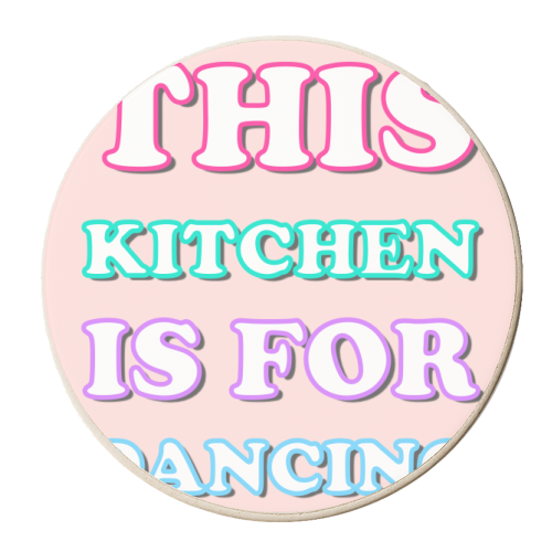 This Kitchen Is For Dancing (Typographic Version) - personalised beer coaster by Adam Regester